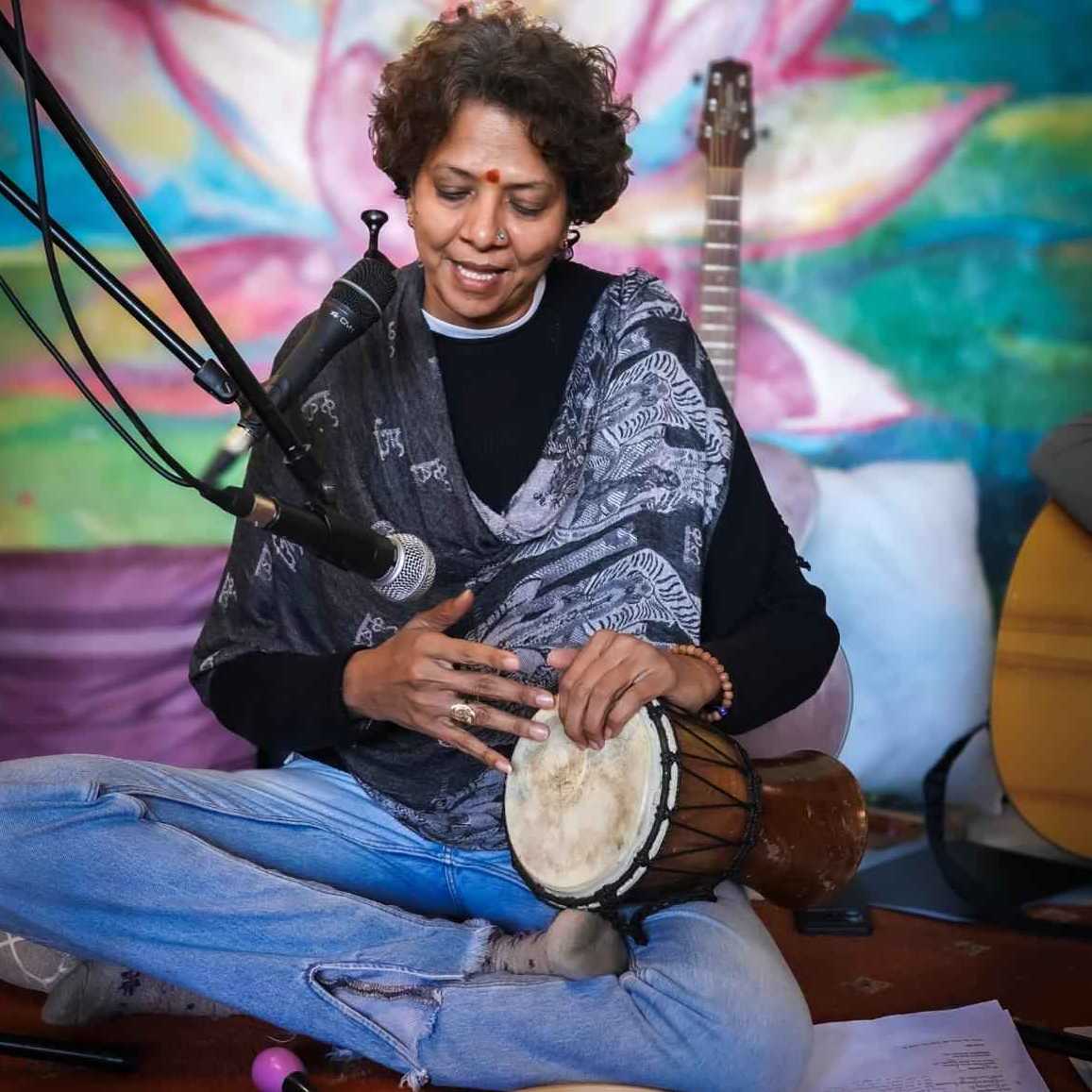 Jayshree: kiirtan performer at the Sunrise kiirtan Festival...